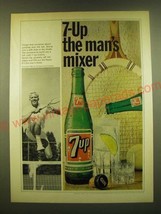 1966 7up Seven-up Soda Ad - 7-up the man&#39;s mixer - £14.50 GBP