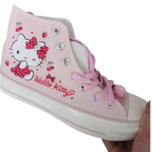 New Anime Pink High Tops Kitty Sneakers Canvas Shoes Japanese Kawaii Adults - £15.65 GBP
