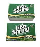 2x Irish Spring Vintage Bar Soap 3.75 oz Original Deodorant Green Box USA - $188.49 MXN