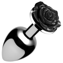 Aluminum Alloy Black Rose Anal Plug - Smaller - £17.41 GBP