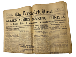 The Frederick Post 1942 WWII Newspaper Complete Maryland Historical Alli... - $465.99 MXN
