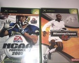 Lot of 2 World Soccer Winning Eleven 8  Xbox, 2005) and 2005 ncaa football - $11.14