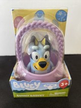 BLUEY Toy 3&quot; Easter Purple Basket w/ Figure 2022 Moose Toys Stickers NEW - £9.01 GBP
