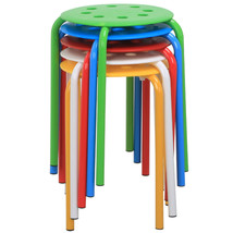 5 Plastic Stool Kids Children Stacking Stools For Classroom Round Seat S... - £81.01 GBP