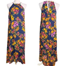 Donna Morgan Dress Floral 4 Sleeveless Lined Blue Orange Pink - £19.54 GBP