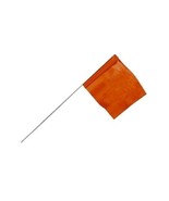 Surveyor&#39;S Stake Flags Orange 100 Pack 21&quot; Stake 2.5&quot; X 3.5&quot; Flag - £36.76 GBP