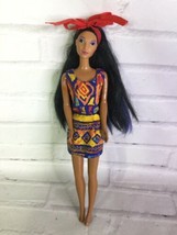 Vintage Mattel Disney Princess Pocahontas Doll With Dress Streaked Hair ... - $20.78