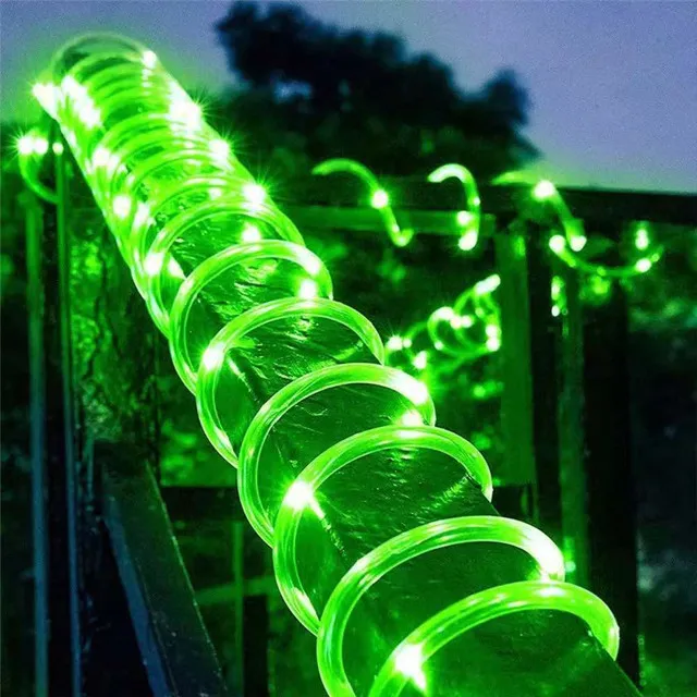 32m Solar Rope Lights Waterproof Pipe Rope Gar Light String Fence Lights For Out - £58.64 GBP