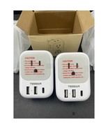 2 Pack Tessan TS-161-EU-C Travel Adapters Type C Plug U.S-Europe 4 Outle... - $12.35