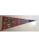 Vintage  Cleveland Indians MLB Baseball Pennant 29&quot; Felt Chief Wahoo Red... - $28.01