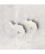 White Quartz Hand Carved Elephant Stone Trunk Up Good Luck Set Of 2 Figu... - €28,49 EUR