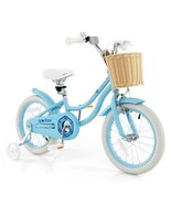 16-Inch Kids Bike with Training Wheels and Adjustable Handlebar Seat-Blu... - $214.02 CAD