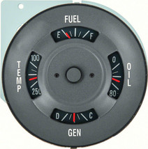 OER 4 Gauge Dash Cluster Fuel Oil Gen Temperature 1968 Pontiac Firebird - £294.05 GBP