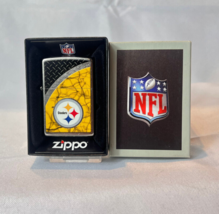 2016 Zippo Lighter NFL Pittsburg Steelers Retired Design Unfired Sealed In Box - $29.65