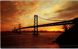 Oakland Bay Bridge San Francisco California Postcard - £5.49 GBP