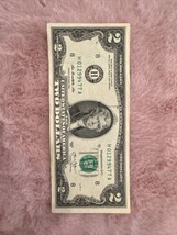 2013 $2 TWO DOLLAR BILL Nice Serial Number, Nice Condition US Note. Miscut - $18.70