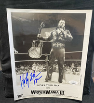 Honky Tonk Man Autographed Wrestlemania III 8x10 Promo Photograph JSA CO... - £74.53 GBP