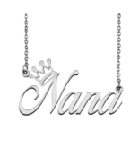 Nana Name Necklace Tag with Crown for Best Friends Birthday Party Gift - $15.99