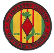 ARMY 5TH INFANTRY DIVISION VIETNAM VETERAN  4&quot; EMBROIDERED MILITARY PATCH - £22.74 GBP