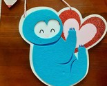 Happy Valentines Day Sign Decor Gift sloth character with heart wooden sign - $4.95