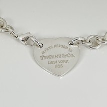 18&quot; Return to Tiffany &amp; Co Heart Tag Choker Necklace Center Heart Large Links - £630.69 GBP