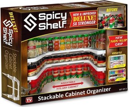 Spicy Shelf Deluxe - Expandable Spice Rack and Stackable Cabinet &amp; Pantry Organi - £41.37 GBP