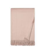 Sferra Dorsey Rose 100% Cashmere Throw Blanket Pink Fringed 50&quot; x 70&quot; So... - $415.50 CAD