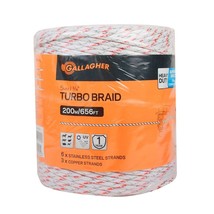 Gallagher Turbo Braid 3 16in x 656 ft White - £98.80 GBP