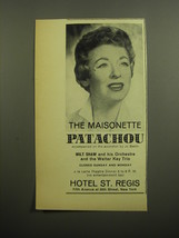 1960 Hotel St. Regis Ad - The Maisonette Patachou - $14.99