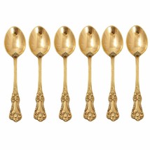 Brass Designer Spoon, Tableware Home Hotel, Length:- 6.5&quot; Inch, Set of 6 - £30.95 GBP