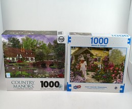 2 Sure Lox Puzzles: Manors & Cottages plus Country Manors ea. 1000 pieces - £5.60 GBP