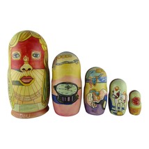 Matryoshka Nesting Dolls 7&quot; 5 Pc., Salvador Dali Artist Hand Made Russian 1040 - £64.09 GBP