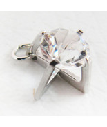 Vintage Modernist Style 2 Carat Crystal Or Possible CZ Pendant - £15.47 GBP