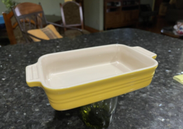 Le Creuset Small Stoneware Casserole Baking Dish Yellow 7.5&quot;x5.25&quot; 11-24... - £13.85 GBP