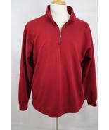 T. HARRIS Men&#39;s 1/4 Zip Cotton Mock Neck Pullover size L - £17.82 GBP