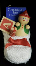 1985 Hallmark Keepsake Handcrafted  Ornament Grandchilds First Christmas Knitted - £4.34 GBP