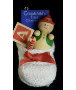 1985 Hallmark Keepsake Handcrafted  Ornament Grandchilds First Christmas... - £4.31 GBP