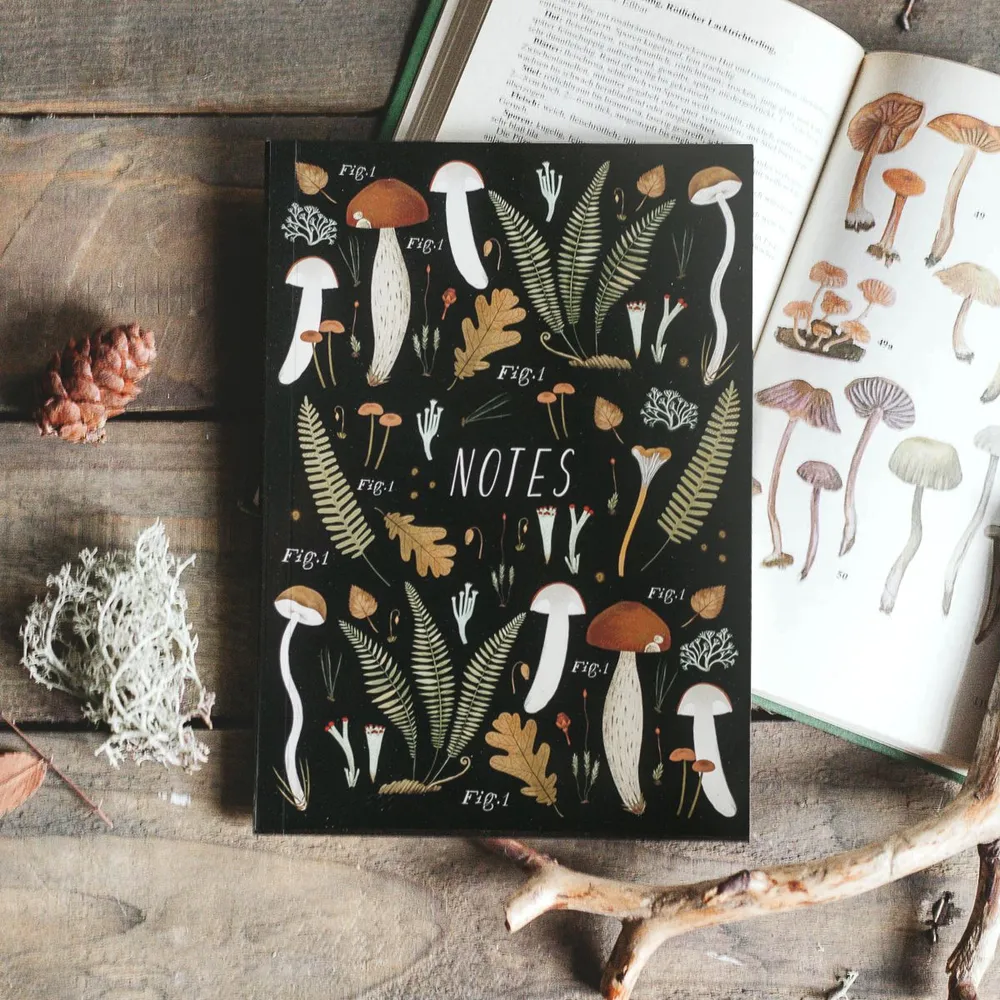 Mushroom Sketchbook – Vintage Botanical Journal with Blank Pages A5 - $376.05 MXN