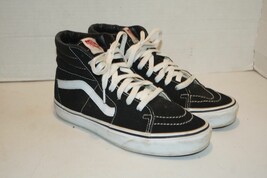 Vans Shoes Mens 6.5 Womens 8 Off The Wall Lace Up Sneakers Black Suede L... - $29.69