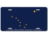 Alaska State Flag Inspired Art FLAT Aluminum Novelty Auto License Tag Plate - £14.14 GBP