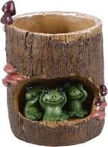 Cute Green Frog Flower Sedum Succulent Pot Planter Bonsai Trough Box Plant Bed - £27.15 GBP