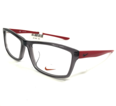 Nike Eyeglasses Frames 7919AF 030 Gray Red Rectangular Full Rim 54-15-140 - £74.75 GBP