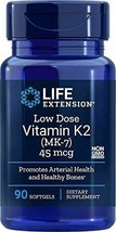 NEW Life Extension Low-Dose Vitamin K2 MK-7 Non-GMO 90 Softgels - $17.35