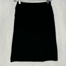 Vintage Mevisto Black Suede Like Skirt Womens Size Zipper A Line - $27.84