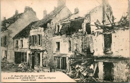 Vtg Photo Postcard 1918 Second Battle of the Marne - Church Street Ruins - UNP - £9.34 GBP