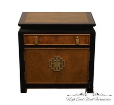 CENTURY FURNITURE Chin Hua Collection Asian Chinoiserie 25&quot; Black Lacquered C... - £630.12 GBP