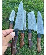 HANDMADE DAMASCUS STEEL CHEF KNIFE KITCHEN KNIVES CHEF SET HAMMER PATTERN - $88.21