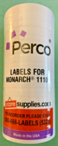 White BLANK Labels for Perco 2 Line Label Gun - 1 Sleeve 6000 Labels USA - $12.75