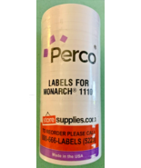 White BLANK Labels for Perco 2 Line Label Gun - 1 Sleeve 6000 Labels USA - $17.57 CAD