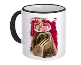Funny Sloth Macarons : Gift Mug Macaron Lover Eater Sweet Dessert Wild Animal Sl - £12.74 GBP